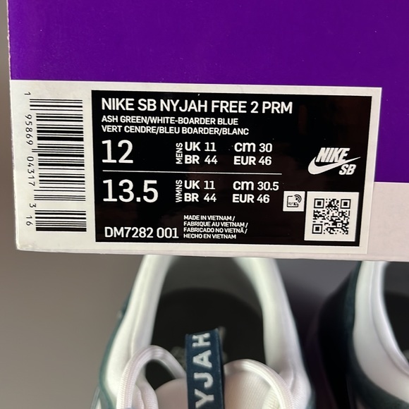 Nike SB Nyjah Free 2 Premium 'Ash Green' - Picture 8 of 9